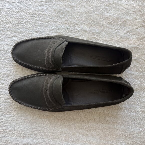 Bottega Veneta Men’s Suede Intrecciato Loafers - 42.5 (US Men\'s 9) - Truffle main image 5